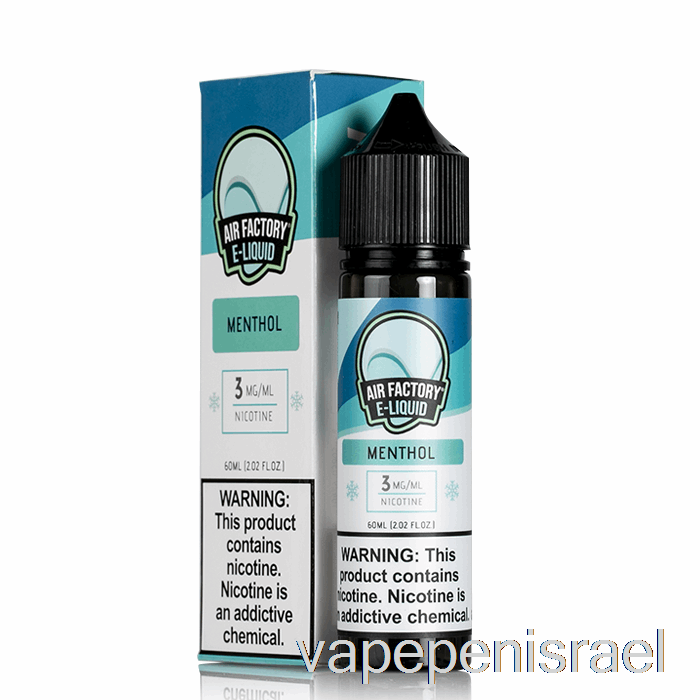 Vape Israel Menthol חד פעמי - נוזל אלקטרוני מפעל אוויר - 60 מ"ל 6 מ"ג